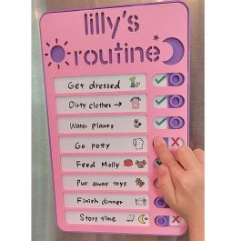 Personalized Sliding Routine Chart Kids Daily Checklist | UncommonCreation