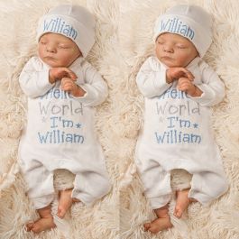 Personalized Baby Clothes Hello World Outfit | UncommonCreation