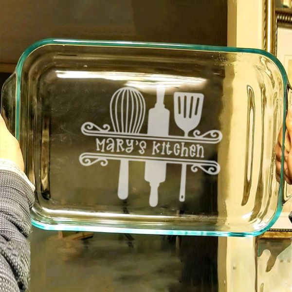 Gift Personalized Glass baking dish – K and N Designs