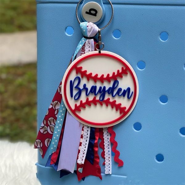 Custom Baseball Bogg Bag Charm