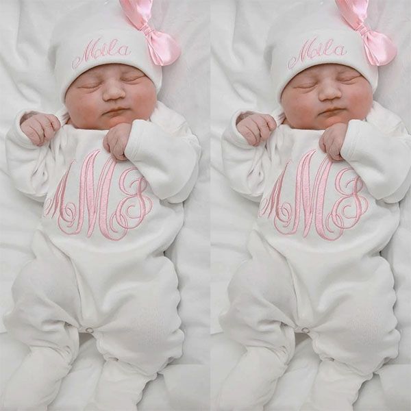 Newborn best sale monogram outfit