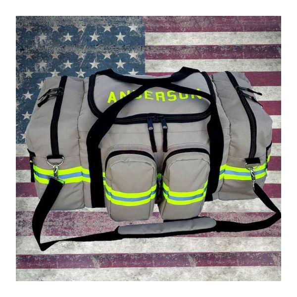 Personalized Firefighter Station Gym Duffle Travel Bag UncommonCreation