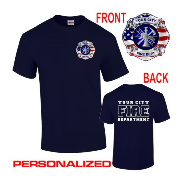 Personalized Fire Department T-shirt Custom Your Department City ...